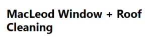 McLeod Window & Roof Clean Logo
